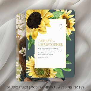 Invitación Elegante Boda Rústico de fotografías de pizarra de