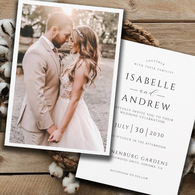 Invitación Elegante Boda Rústico de Fotos (Subido por el creador)