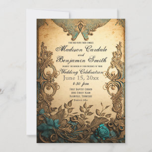 Invitación Elegante Boda Rústico de Viaje Rústico