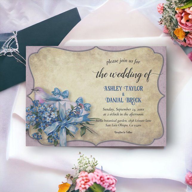 Invitación Elegante Boda Rústico Floral Moderno De Mediados D (Subido por el creador)