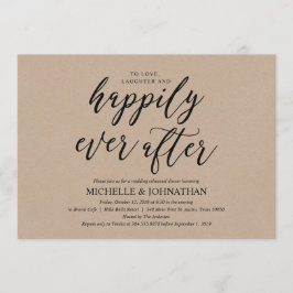 Invitación Elegante Boda rústico invita a cenar