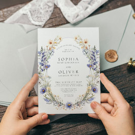 Invitación Elegante Boda simple de flores silvestres