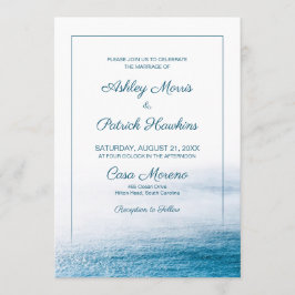 Invitación Elegante Boda simple de Ocean Beach
