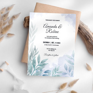 Invitación Elegante Boda simple de Rubor