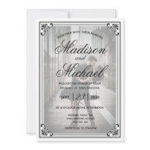 Elegante Boda simple negro y blanco