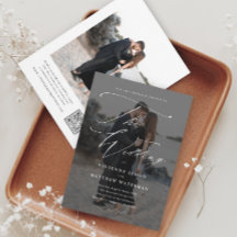 Elegante Boda simple negro y blanco