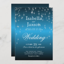 Elegante Boda Starry Night en Sky Blue