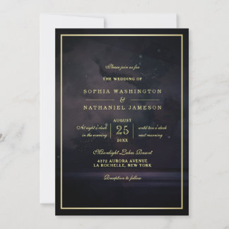 Invitación Elegante Boda Starry Night Sky