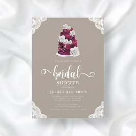 Invitación Elegante Boda Taupe Take Bridal Shower