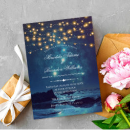 Invitación Elegante Boda Tropical Beach Summer Sunset
