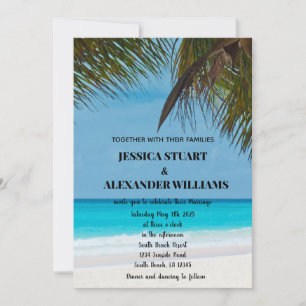 Invitación Elegante Boda tropical de Hawaii Beach Summer