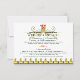 Invitación Elegante Boda tropical floral detalles