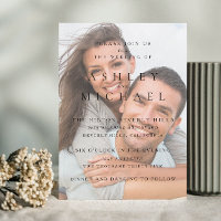 Elegante Boda Vellum de lujo negro y blanco