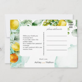 Invitación Elegante Boda veraniego floral y de color fruta