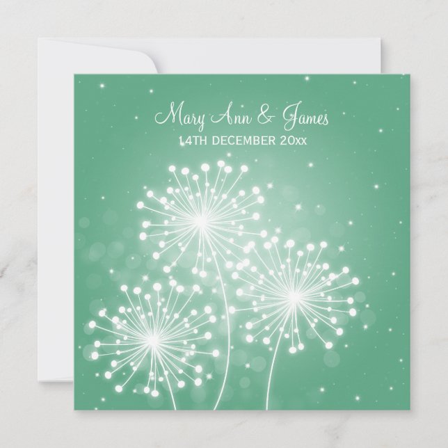 Invitación Elegante Boda Verdadera Mint Verde (Anverso)