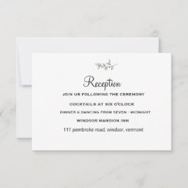 Invitación Elegante Boda verde botánico moderno y plano