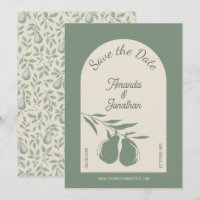 Elegante boda verde de miedos salva la fecha