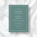 Invitación Elegante Boda verde esmeralda moderno<br><div class="desc">Elegante Invitación moderna a la Boda Verde Esmeralda.</div>