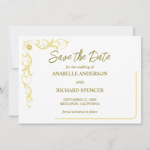 Invitación Elegante boda victoriana salva la fecha