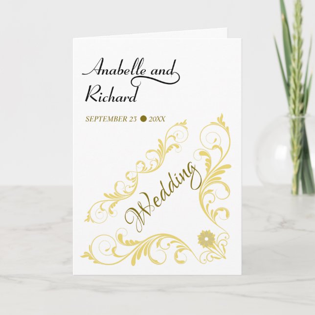 Invitación Elegante Boda victoriano (Anverso)
