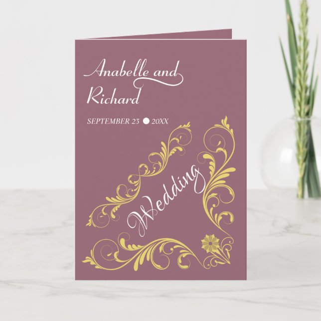 Invitación Elegante Boda victoriano (Anverso)