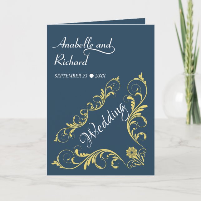 Invitación Elegante Boda victoriano (Anverso)