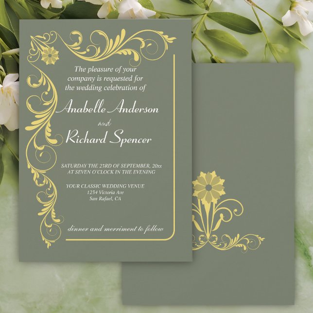 Invitación Elegante Boda victoriano (Subido por el creador)