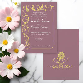 Invitación Elegante Boda victoriano