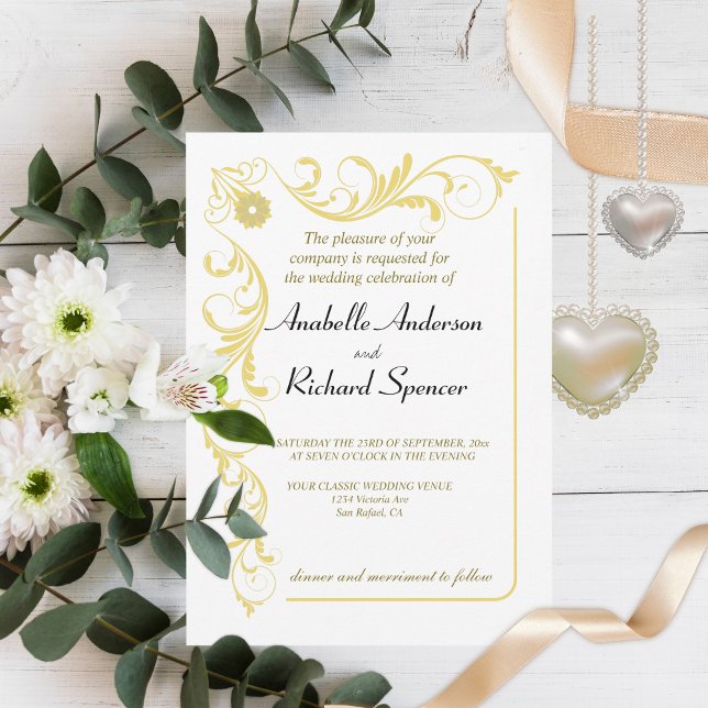 Invitación Elegante Boda victoriano (Subido por el creador)