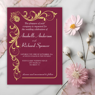 Invitación Elegante Boda victoriano
