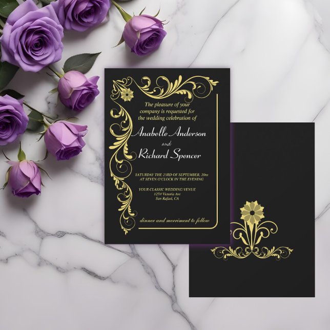 Invitación Elegante Boda victoriano (Subido por el creador)