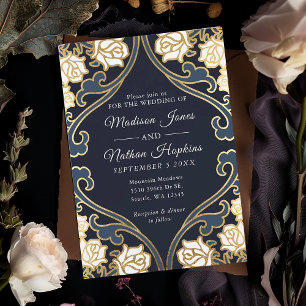 Invitación Elegante Boda victoriano clásico