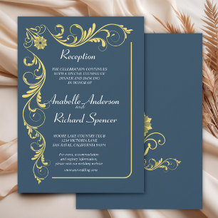 Invitación Elegante Boda victoriano de recepción