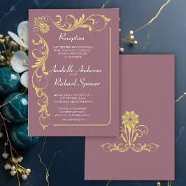 Invitación Elegante Boda victoriano de recepción