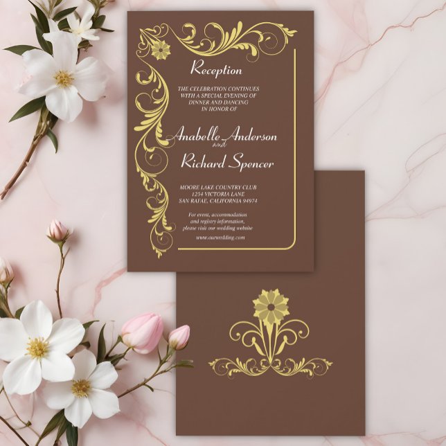 Invitación Elegante Boda victoriano de recepción (Subido por el creador)