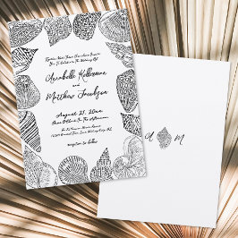 Invitación Elegante Boda Vintage de Playa de Vaselería