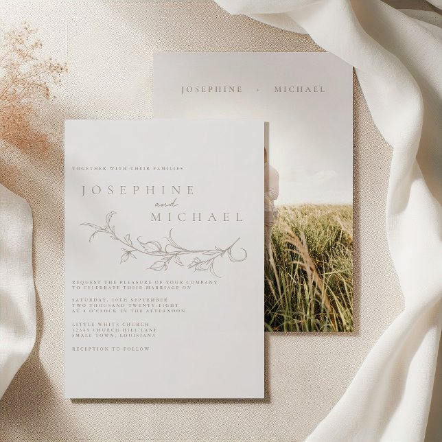 Invitación Elegante Boda Vintage Sepia (Subido por el creador)