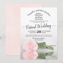 Elegante Boda virtual Rosa de Rubor Rosa