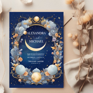 Invitación Elegante, Bodas de Constelaciones Celestes Moderna