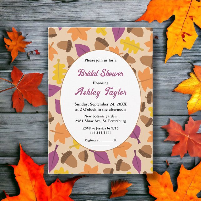 Invitación Elegante Boho Cae En Otoño Floral Bridal Shower (Subido por el creador)
