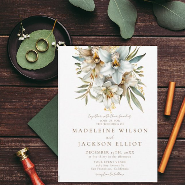 Invitación Elegante Boho Fall Floral Wedding (Subido por el creador)