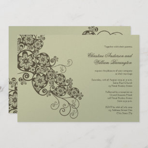 Invitación Elegante Boho Floral Paisley Invitado a la Boda