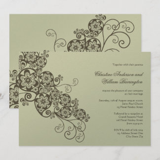 Invitación Elegante Boho Floral Paisley Invitado a la Boda