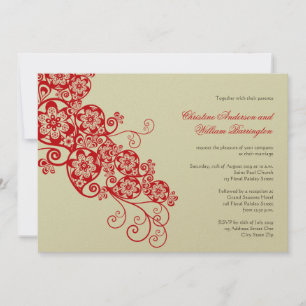 Invitación Elegante Boho Floral Paisley Invitado a la Boda