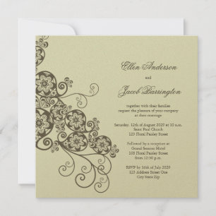 Invitación Elegante Boho Floral Paisley Invitado a la Boda