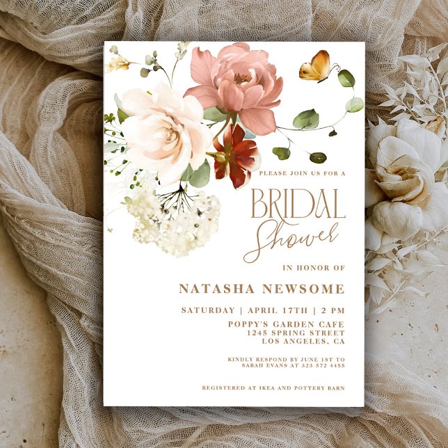 Invitación Elegante Boho Flower Garden Bridal Shower (Subido por el creador)