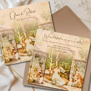 Invitación Elegante Boho Hacienda Garden Boda mexicano