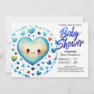 Invitación Elegante Boho Little Cutie Pastel Boy Baby Shower