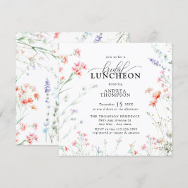 Invitación Elegante Boho Wildflower Floral Bridal Luncheon
