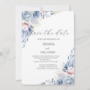 Invitación Elegante Boho Wildflower salva la fecha